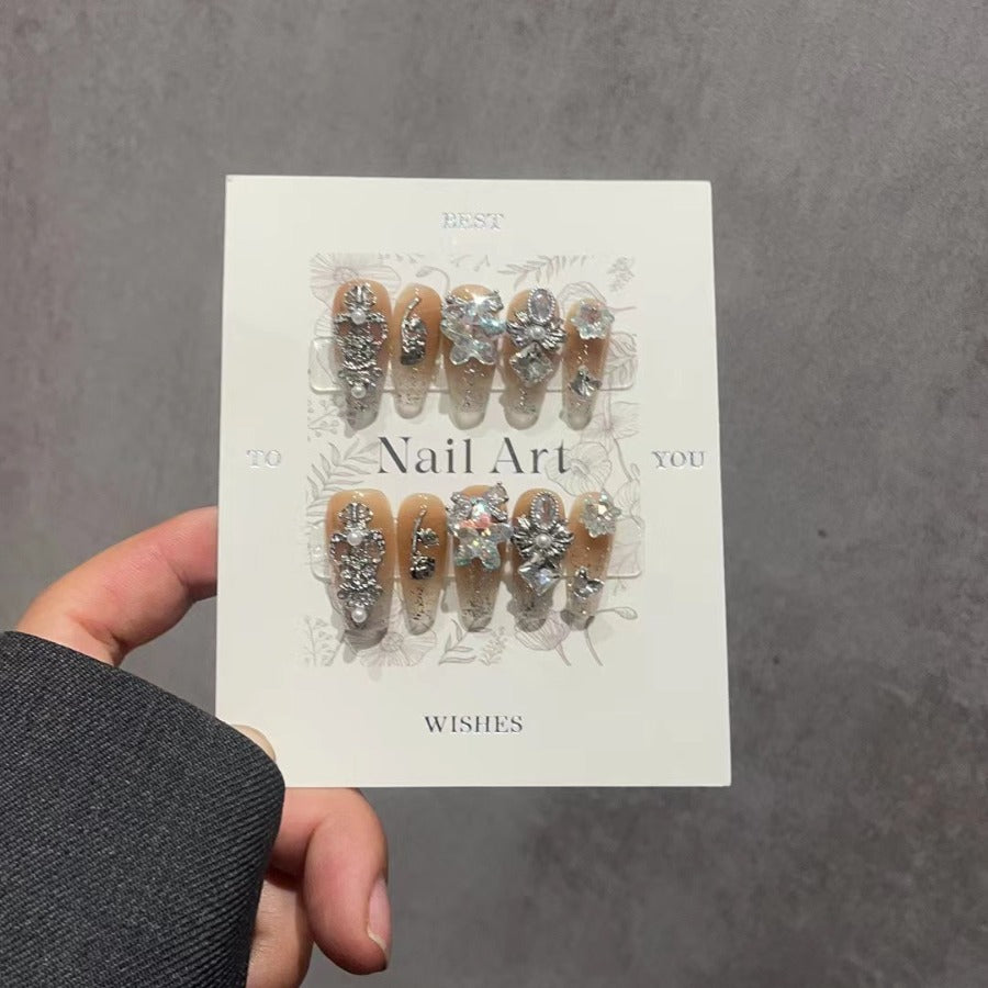 H279 Autumn and winter coffee color scheme HANDMADE NAIL