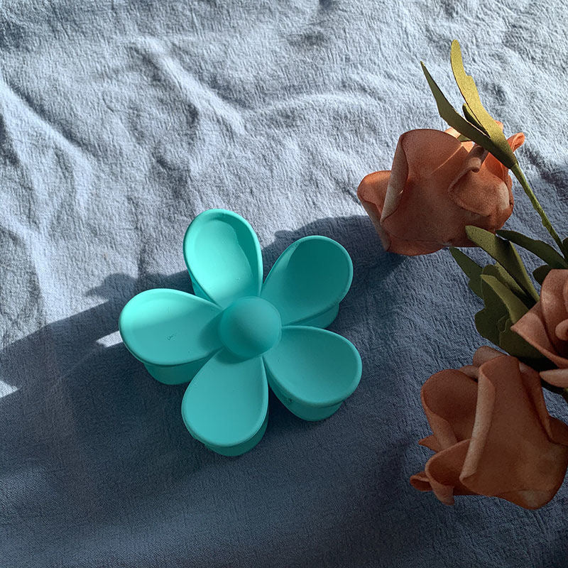 H2 Macaron color flower frosted rubber paint HAIRPIN