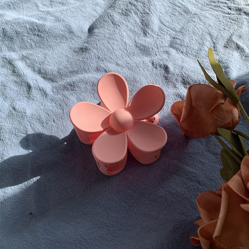 H2 Macaron color flower frosted rubber paint HAIRPIN