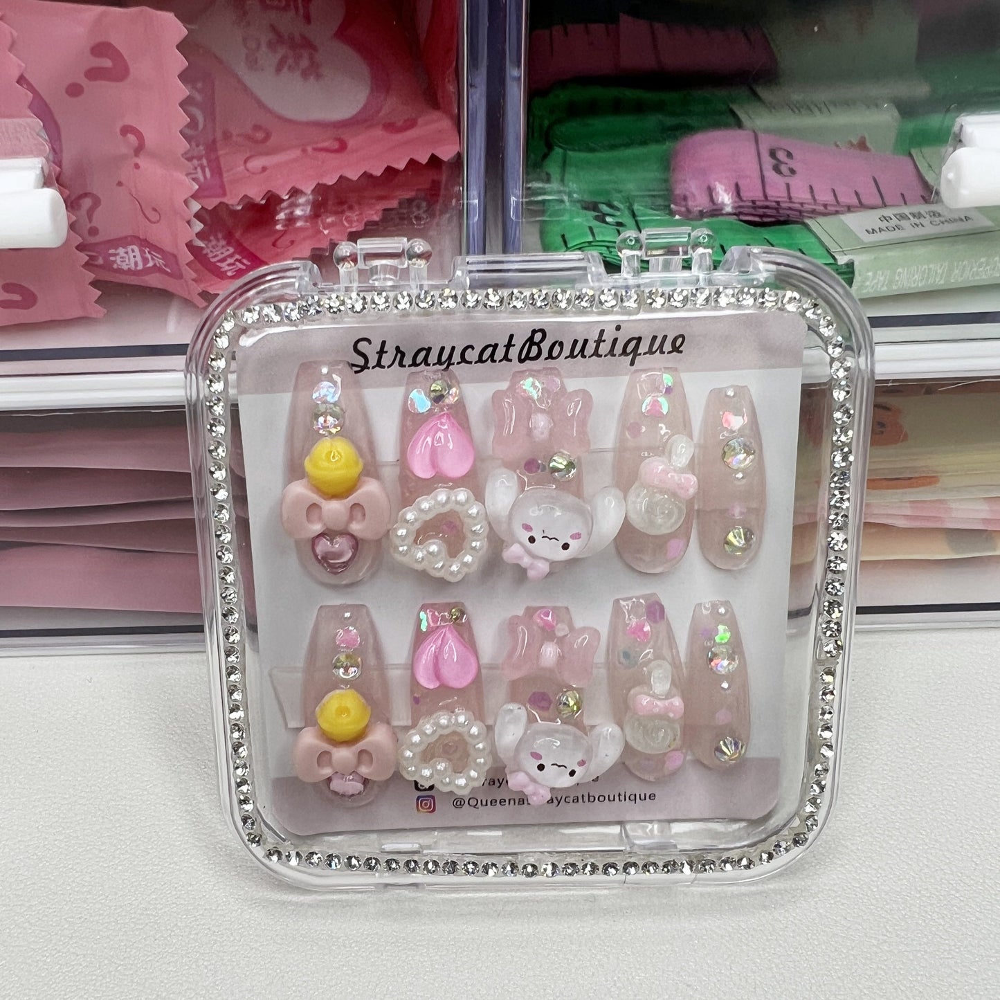 WHOLESALE DIAMOND PRESS ON NAILS &  DIY CHARMS BOXES