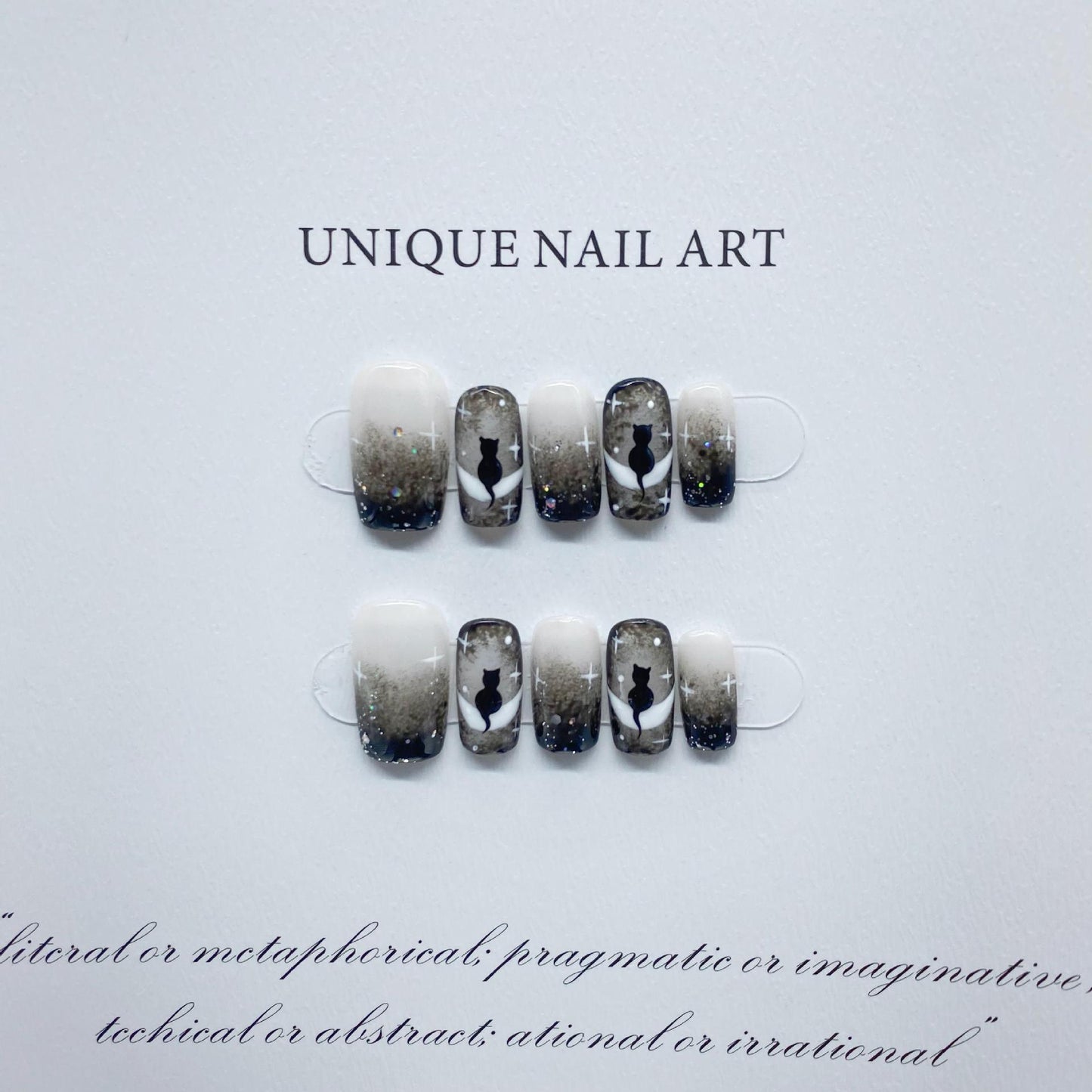 HK20 COLORFUL STRAY Cat HANDMADE NAIL