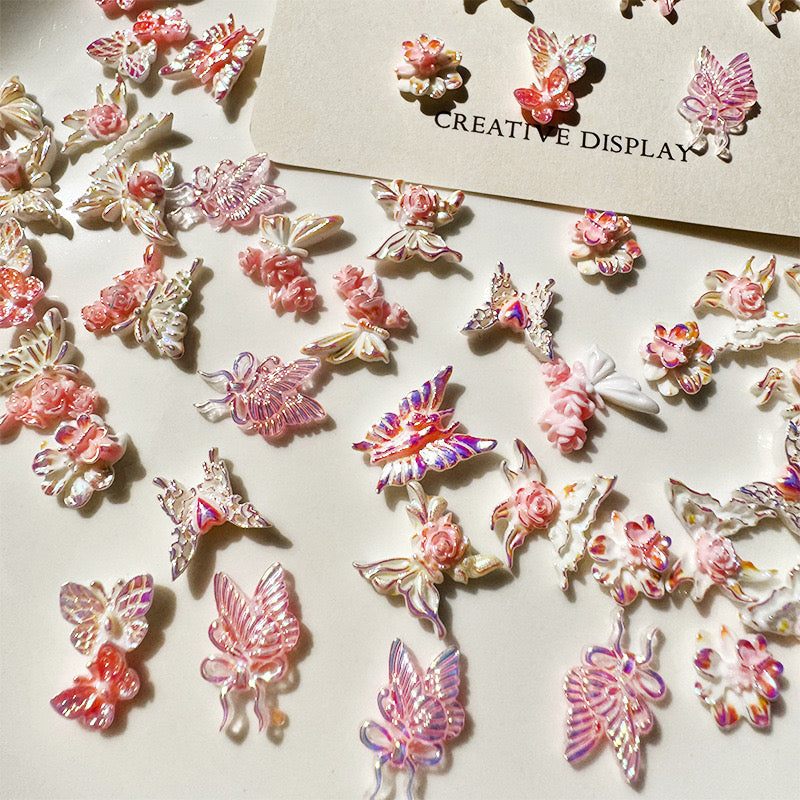 D39 AURORA Glitter Butterfly MIX