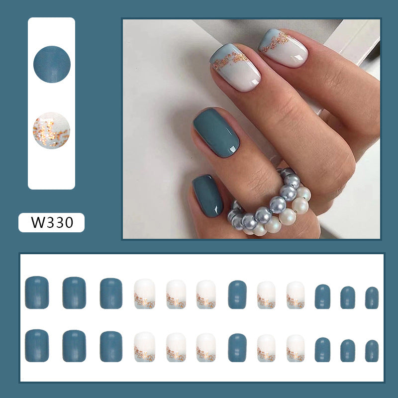 S19 FRENCH MINIMALIST NAVY BLUE SHORT NAIL