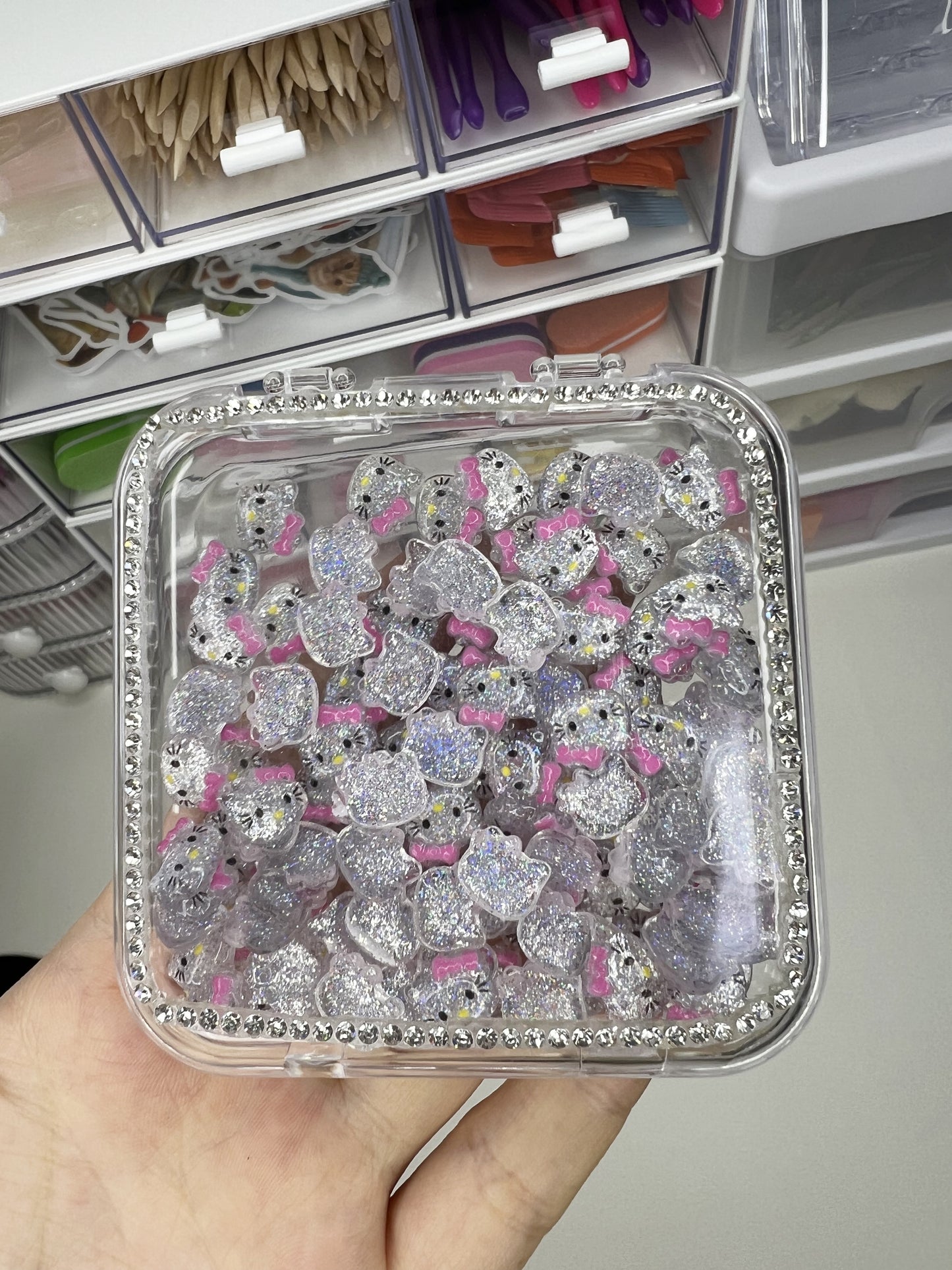 WHOLESALE DIAMOND PRESS ON NAILS &  DIY CHARMS BOXES
