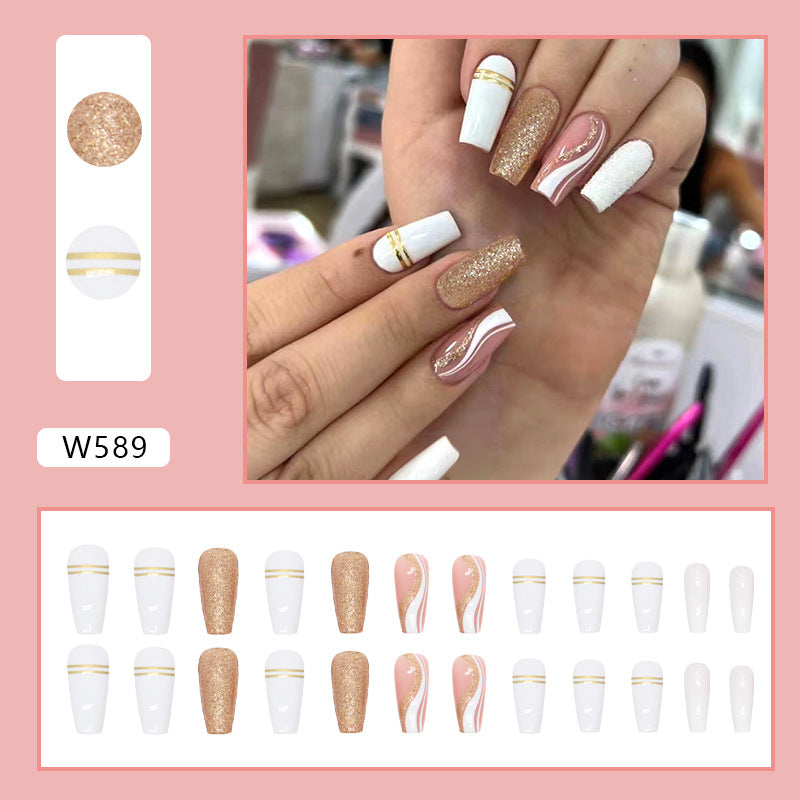 M10 GILLTER GOLD THREAD MEDIUM NAIL