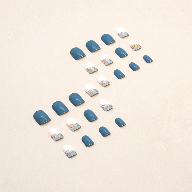 S19 FRENCH MINIMALIST NAVY BLUE SHORT NAIL