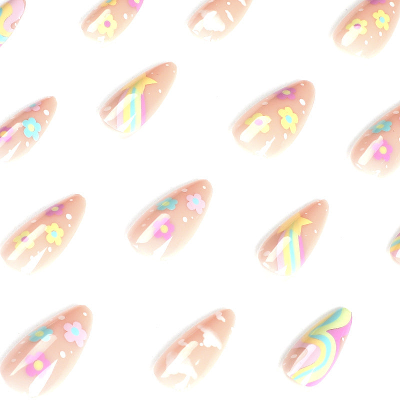 S15 RAINBOW STARS CLOUD SHORT NAIL