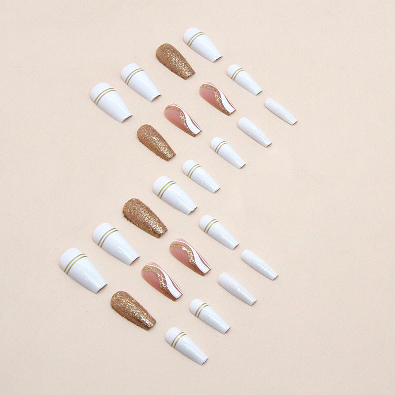 M10 GILLTER GOLD THREAD MEDIUM NAIL