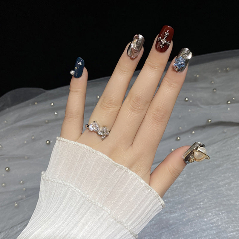 H34 FINGERTIP PLANET CYBERPUNK HANDMADE NAIL