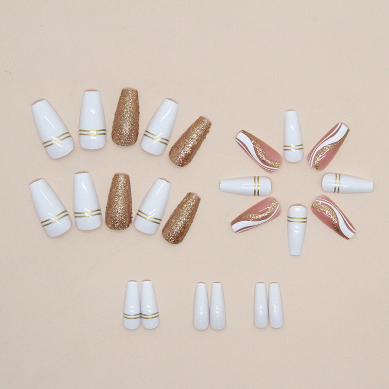 M10 GILLTER GOLD THREAD MEDIUM NAIL