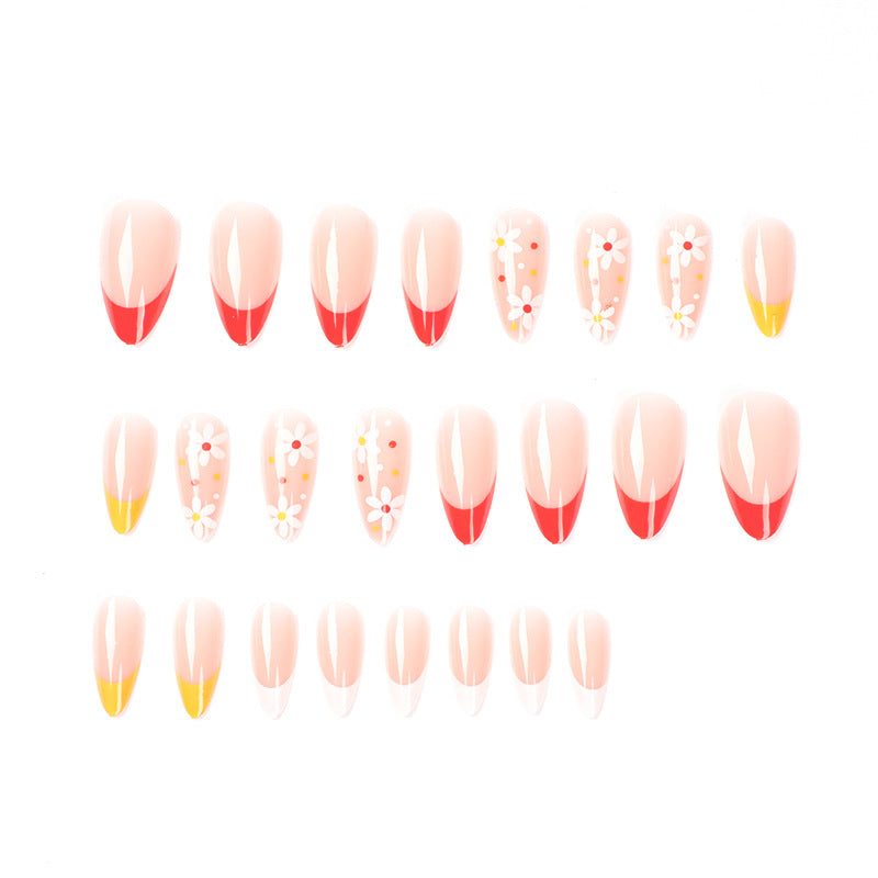S17 FRENCH MINIMALIST FLOWER SHORT NAIL
