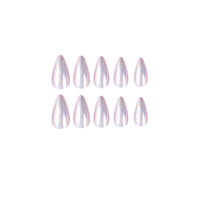 S23 PURPLE GLITTER PINK AURORA SHORT NAIL