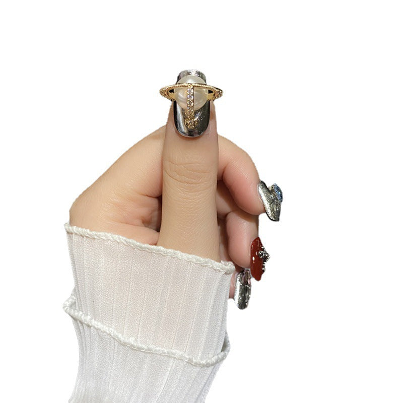 H34 FINGERTIP PLANET CYBERPUNK HANDMADE NAIL
