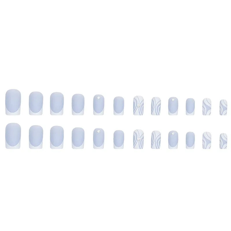 S3 MATT BABY BLUE FRENCH SHORT NAIL