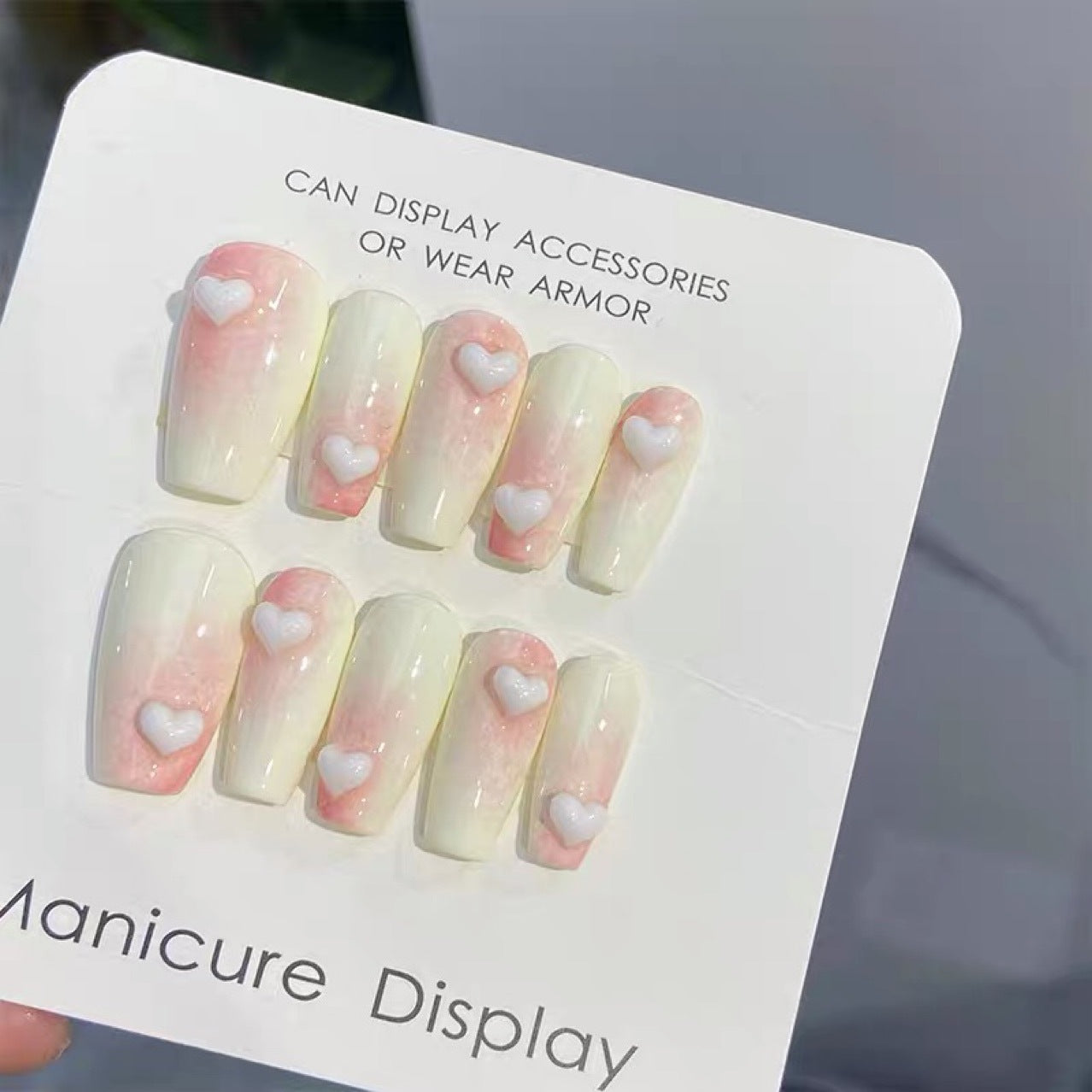 H218 STRAWBERRY MILK SHAKE STAIN HANDMADE NAIL