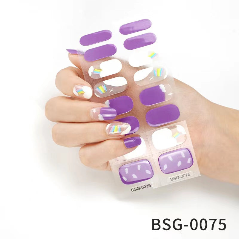G2 LILAC PURPLE SEMICURED GEL NAIL STICKER
