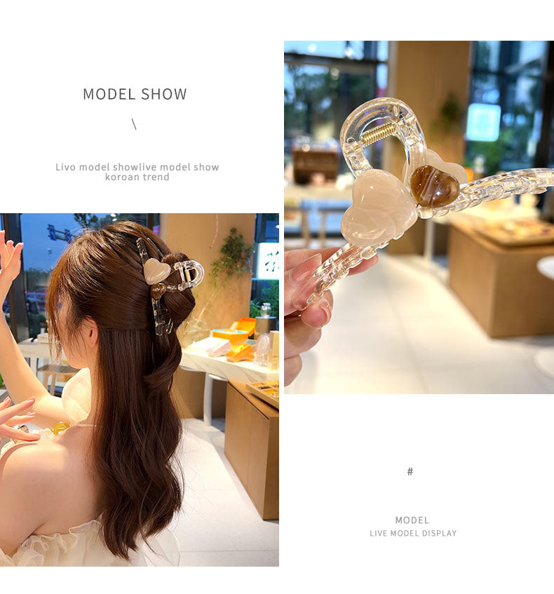 H1 ACRYLIC HEART HAIRPIN