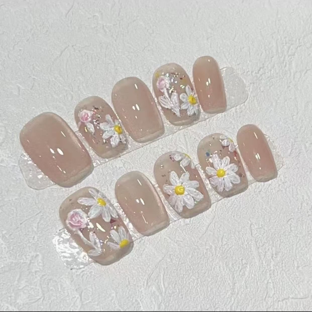 P11 Fresh Little Flower HANDMADE NAIL