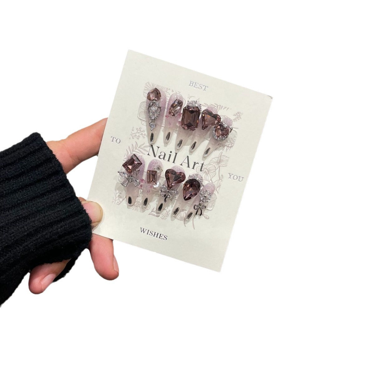 H286 K9 Purple Dream Super Immortal Full Diamond HANDMADE NAIL