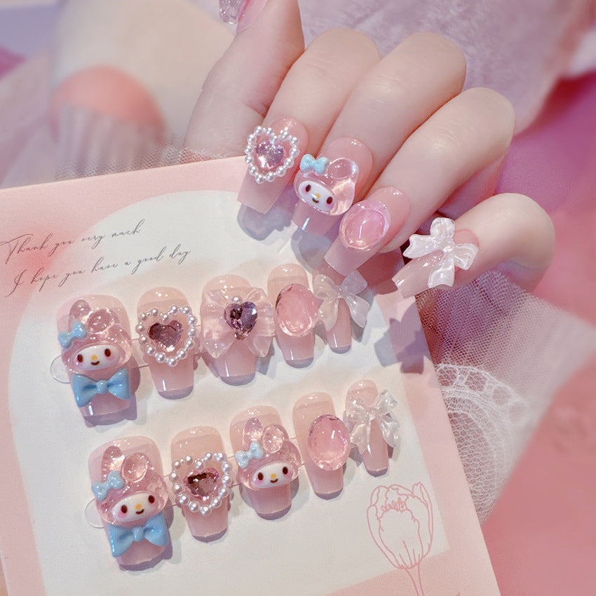 F14 Cute Light Pink MOLODY MEDIUM NAIL
