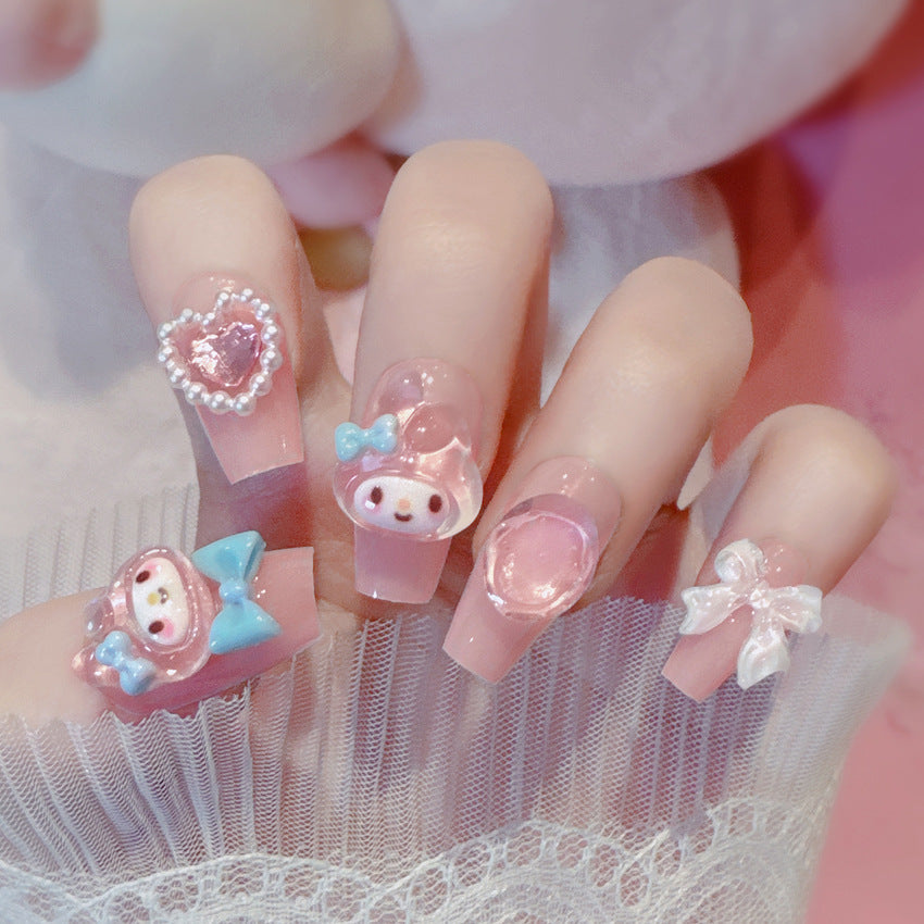 F14 Cute Light Pink MOLODY MEDIUM NAIL
