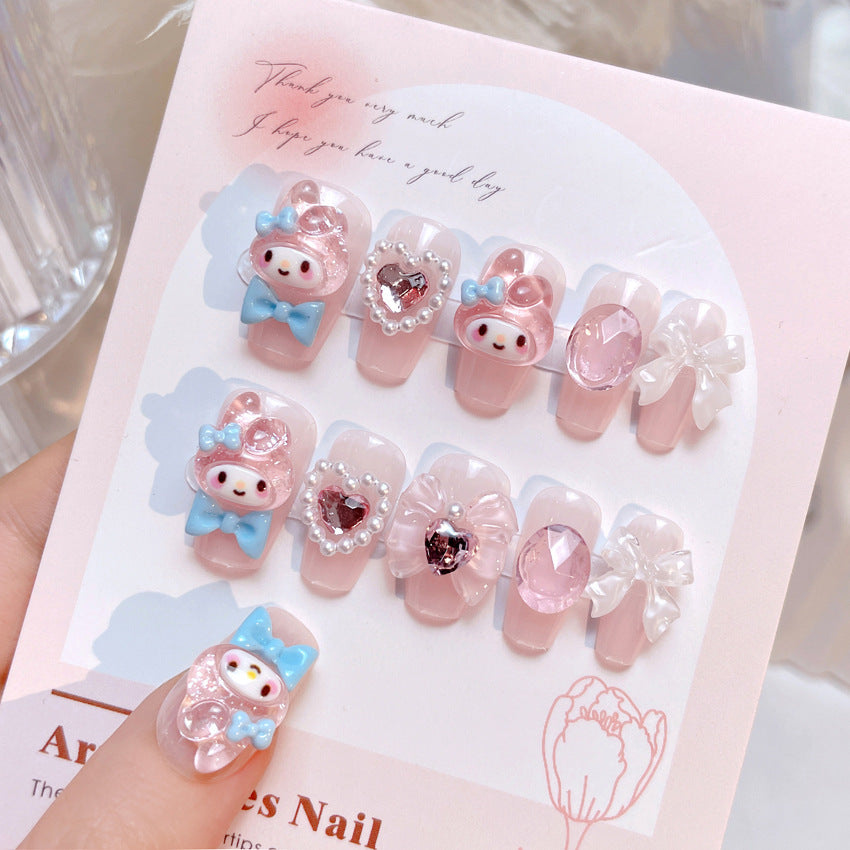 F14 Cute Light Pink MOLODY MEDIUM NAIL