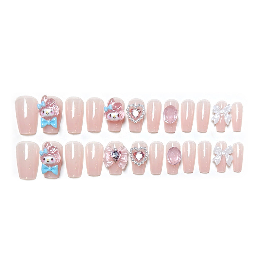 F14 Cute Light Pink MOLODY MEDIUM NAIL