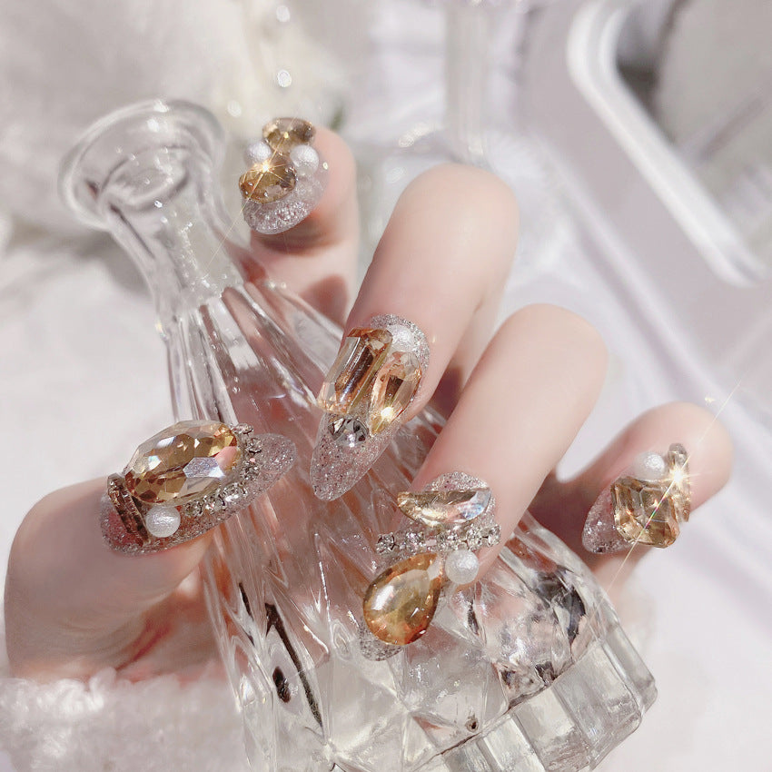 F27 Galactic Sparkling Diamond MEDIUM NAIL