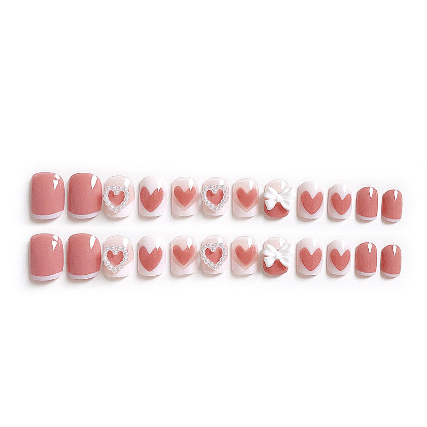 K21 Pearl Love Butterfly Knot Moisturizing Color SHORT NAIL