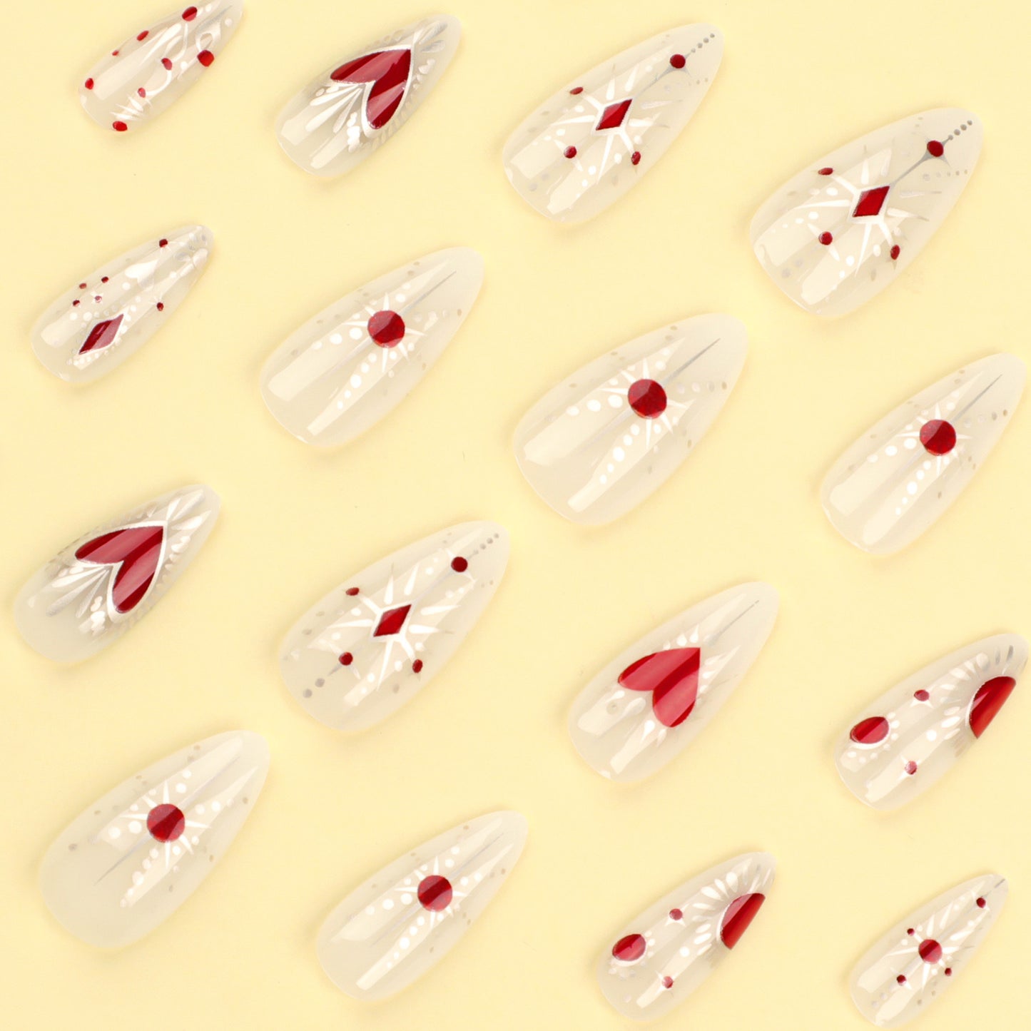 MS7 Red Heart Star MEDIUM NAIL