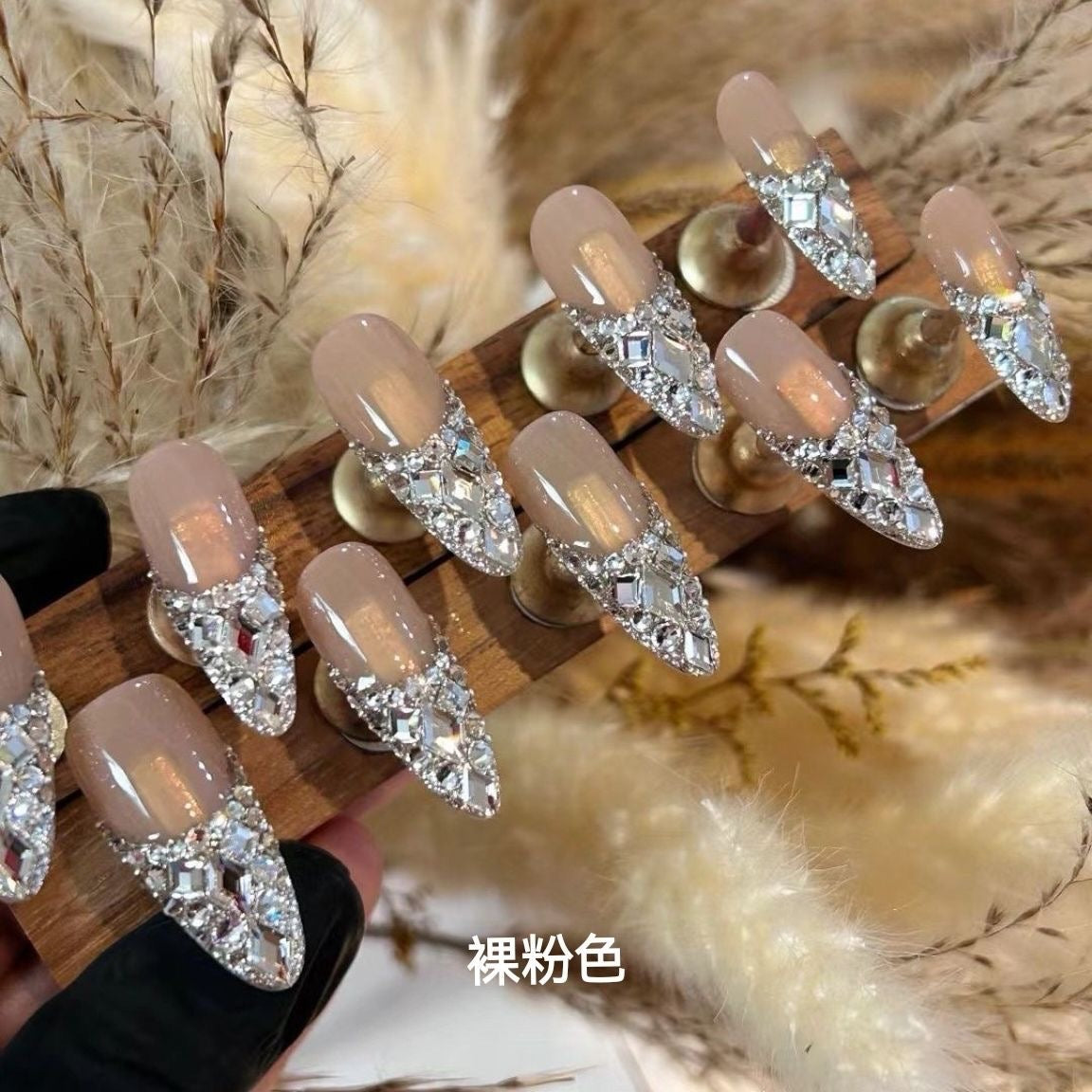 HC1 Sapphire Ocean Blue Jellyfish HANDMADE NAIL