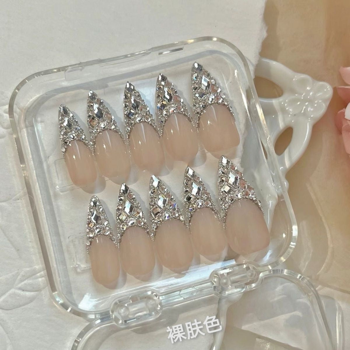 HC1 Sapphire Ocean Blue Jellyfish HANDMADE NAIL