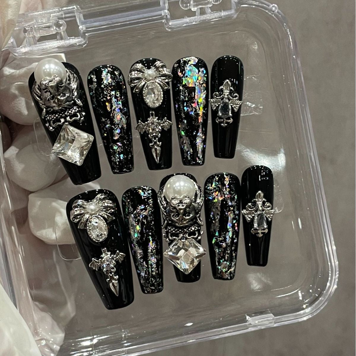 H91 Weird 3D Gothic style HANDMADE NAIL