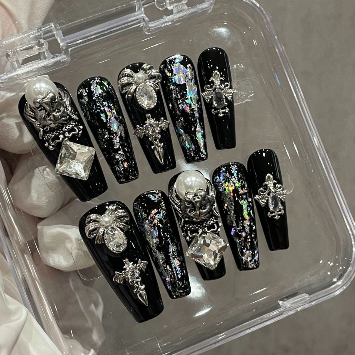 H91 Weird 3D Gothic style HANDMADE NAIL