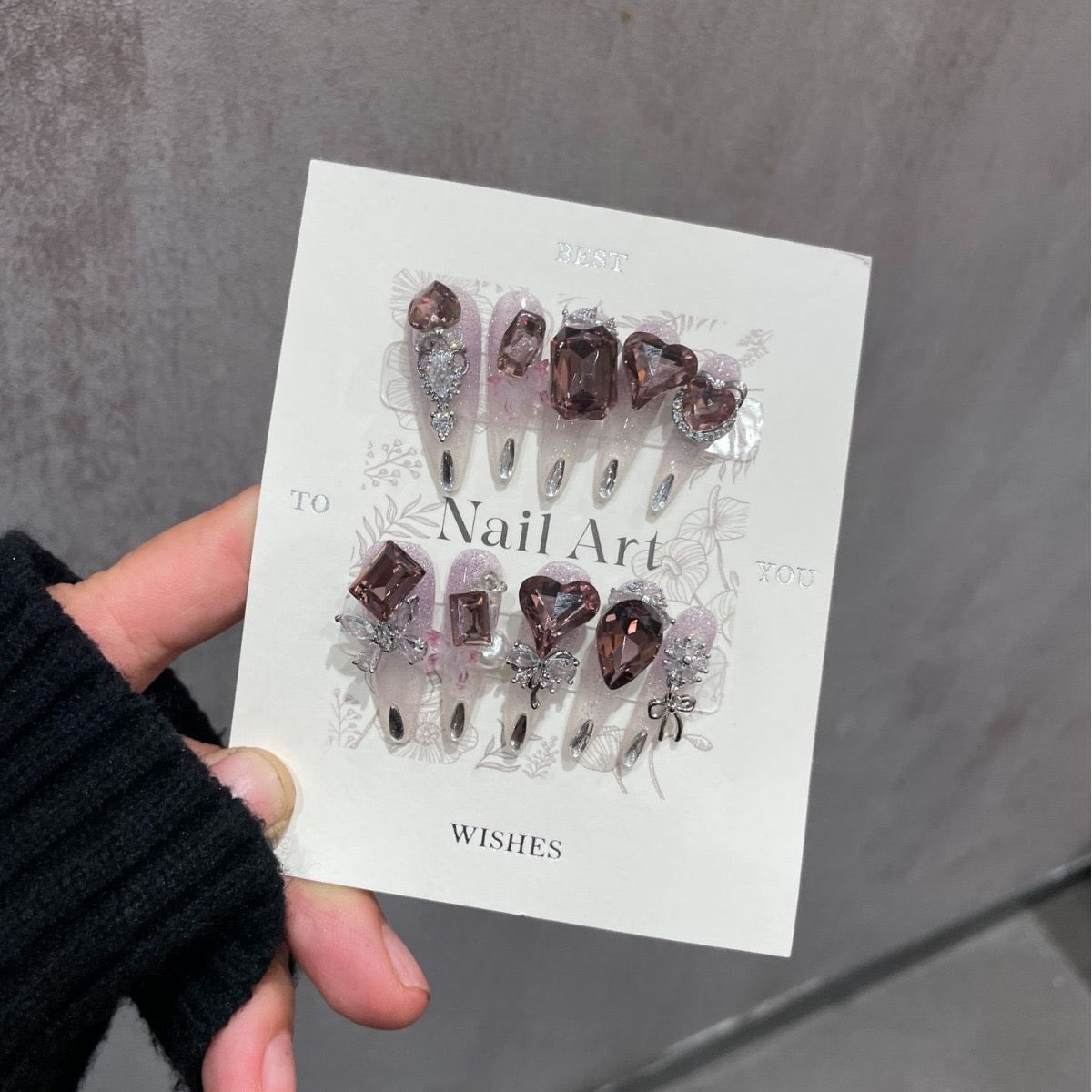 H328 Nighttail Butterfly Personality Metal Butterfly HANDMADE NAIL