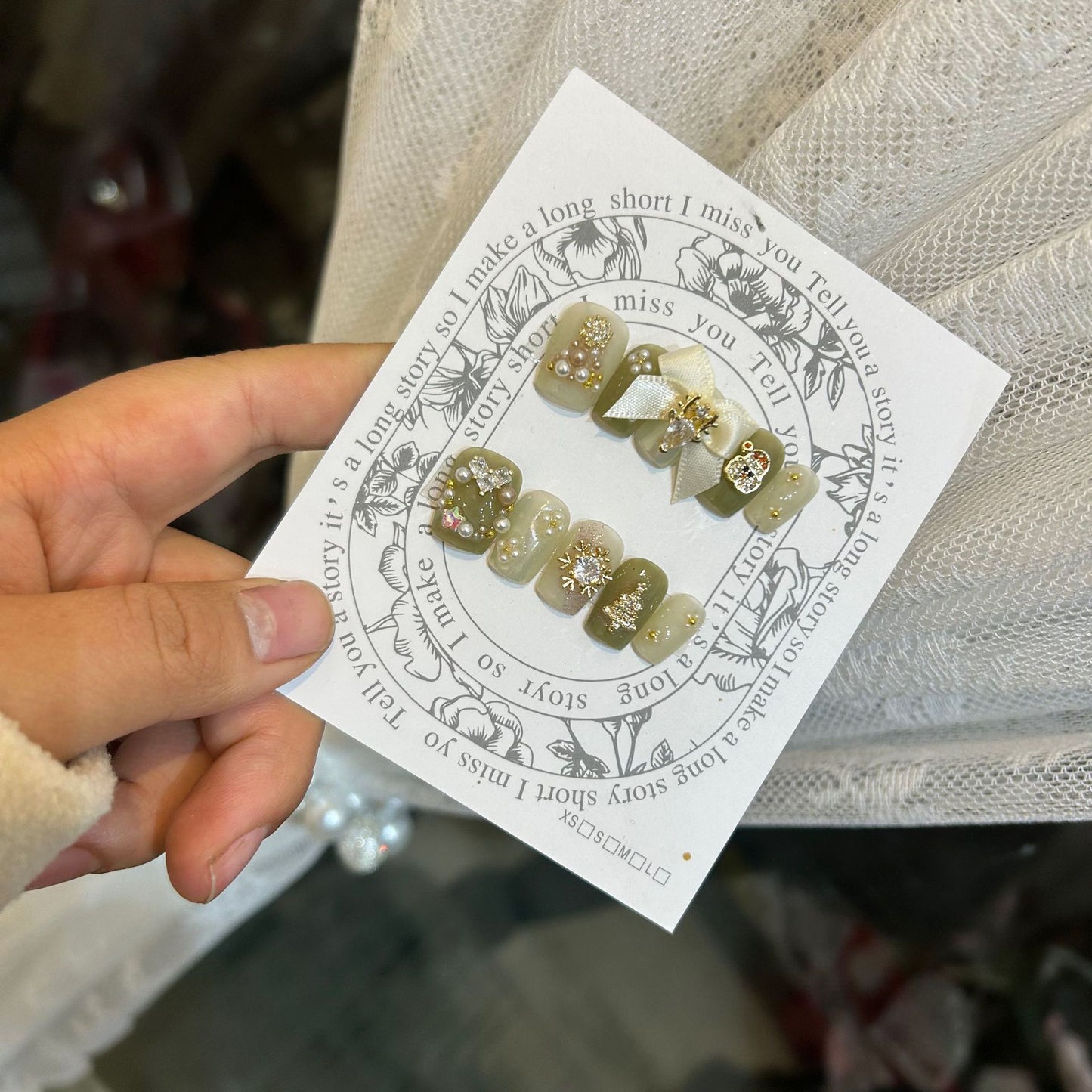 H323 Godmother Retro Palace Style HANDMADE NAIL