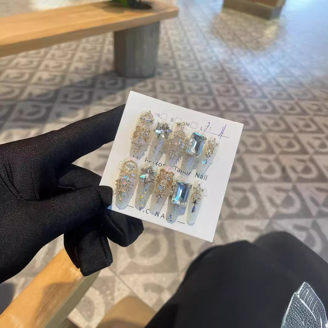 H317 Advanced spider web glaze HANDMADE NAIL