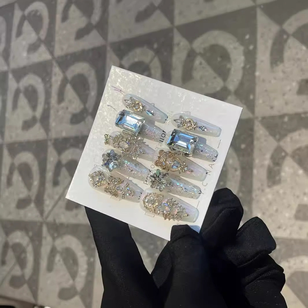 H317 Advanced spider web glaze HANDMADE NAIL