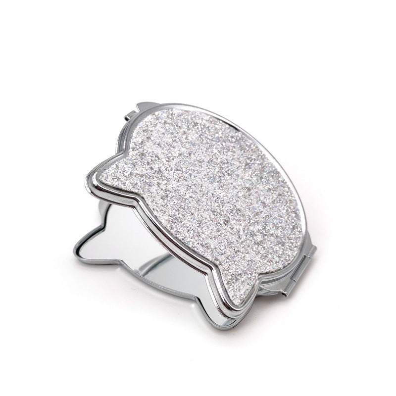 DIAMOND CUTE METAL MINI CAT MIRROR