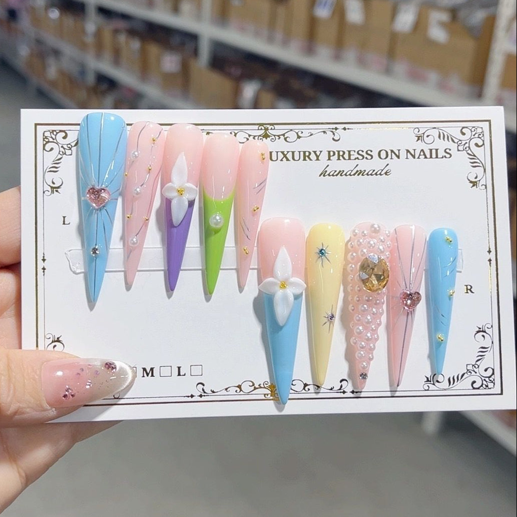 JSA30 Ballet Gemstone HANDMADE NAIL