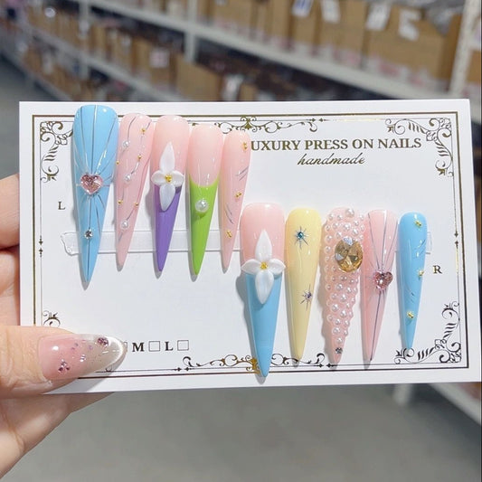 JSA30 Ballet Gemstone HANDMADE NAIL