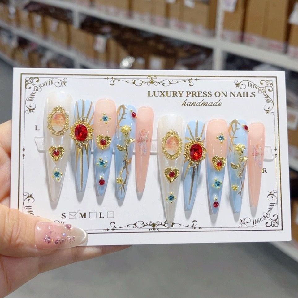 M081 Fairy Tale Alice's Adventures in Wonderland HANDMADE NAIL