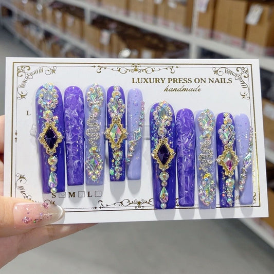 M085 Twelve constellations Diana Cancer HANDMADE NAIL