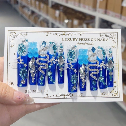 M086 Twelve constellations Jupiter Sagittarius HANDMADE NAIL