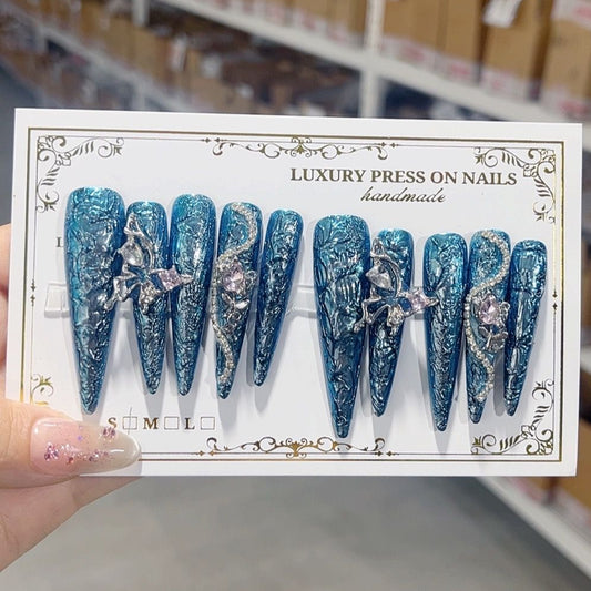 M107 Twelve constellations Akuia Aquarius HANDMADE NAIL