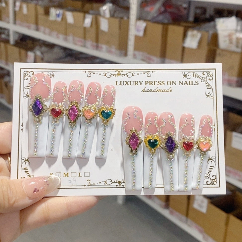 N006 PINK RABBIT KROMI HANDMADE NAIL