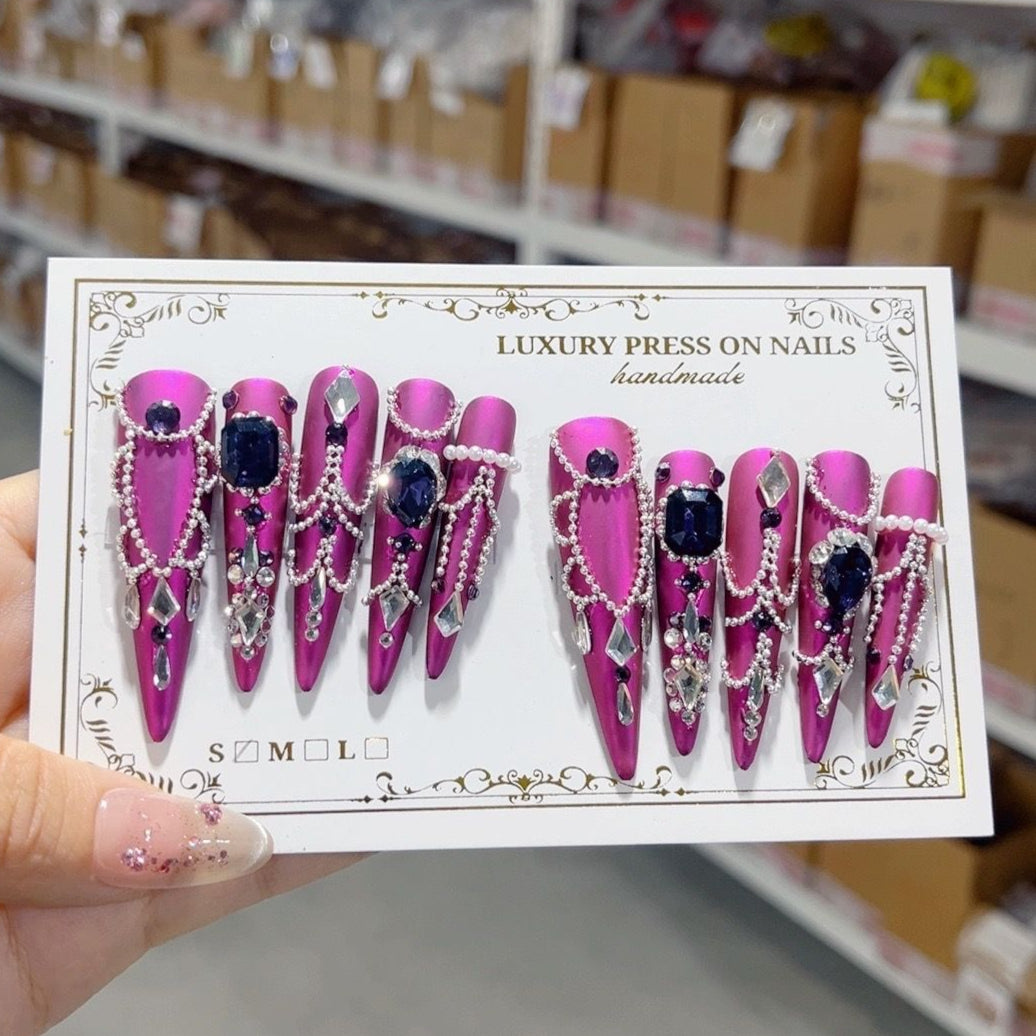 N013 Twelve constellations Apollo Leo HANDMADE NAIL