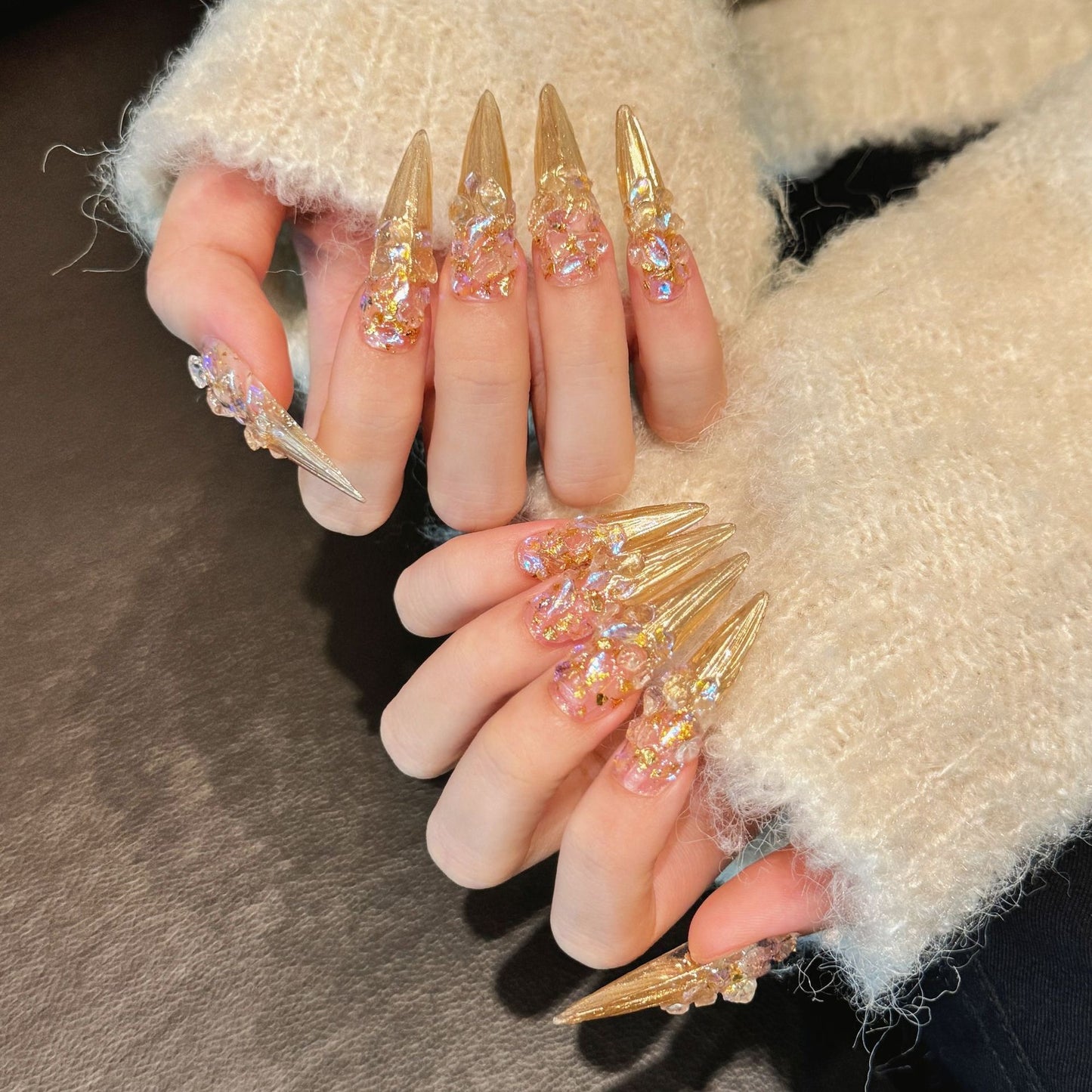 HX1 Brilliant Golden Years HANDMADE NAIL