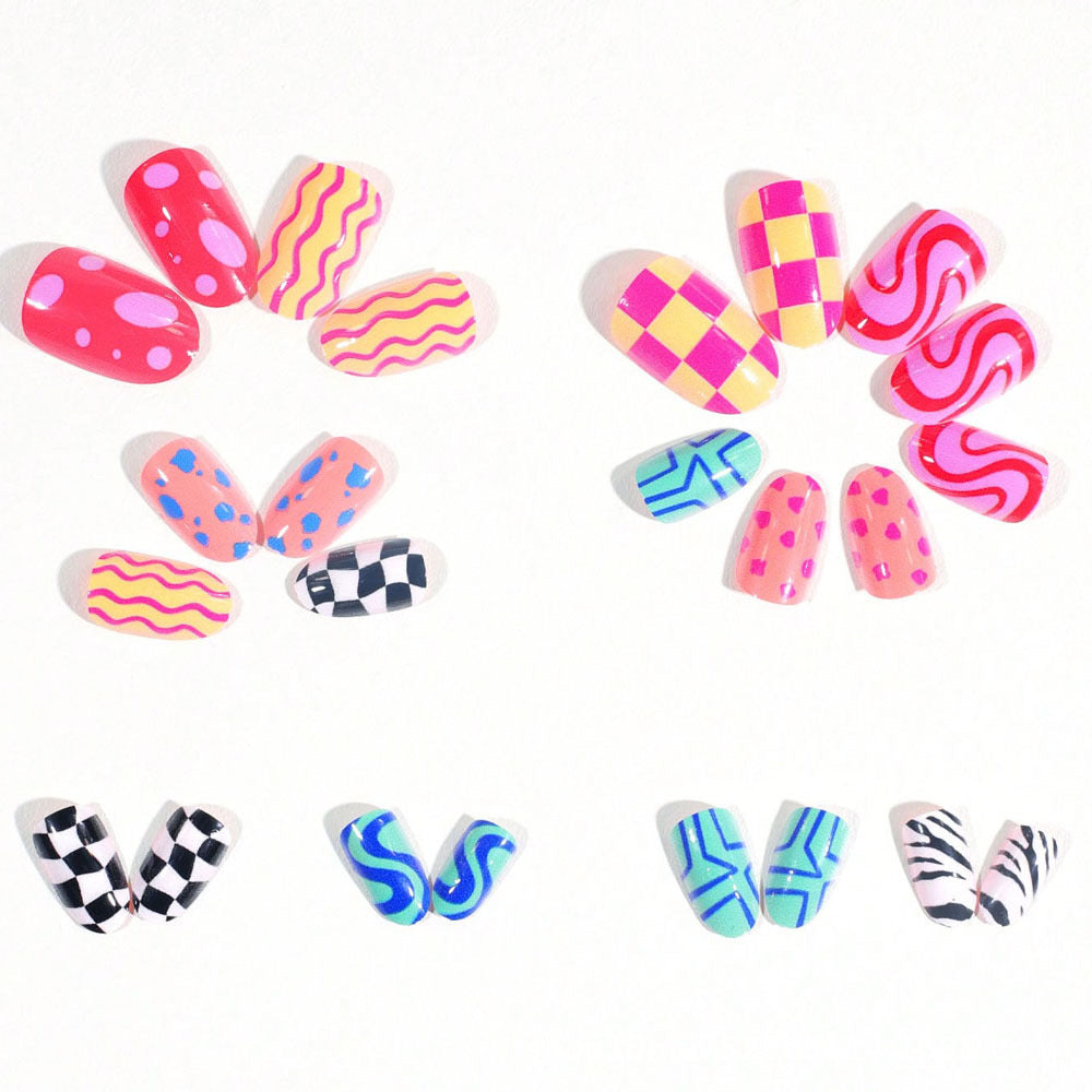 K11 Rainbow Chessboard MEDIUM NAIL