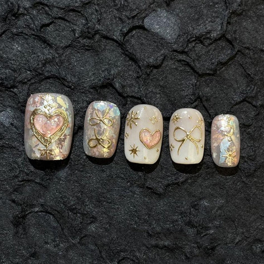 H403 Dreamy Sweet And Passionate Love HANDMADE NAIL